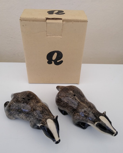 Quail pottery badger salt - badger,
