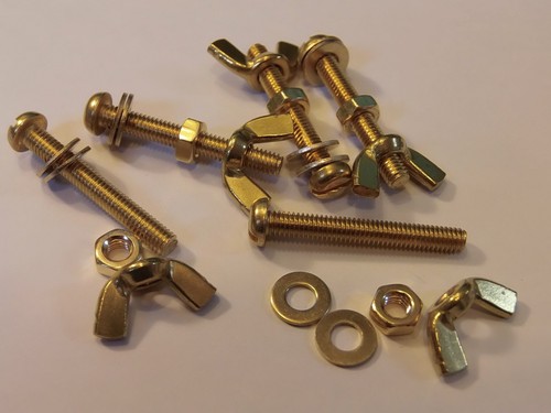 M4x30 brass pan head bolts - head,