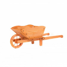 NEW! Garden Wooden Wheelbarrow Flower Planter Ornamental Plant Pot