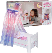 Baby Annabell Sweet Dreams Doll Bed w/Light-Up Canopy Lullaby Age 3+ Gift