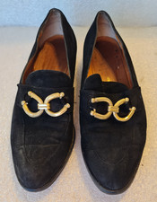 Robert Clergerie Womens Black Suede Loafers Shoes - needs maintenance