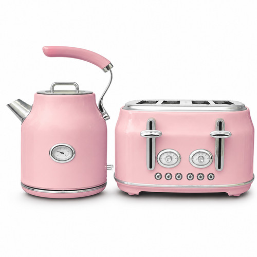 Pink retro kettle 4 - pink,