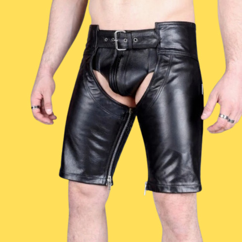 Mens leather shorts cargo - mens,