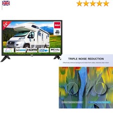 RB24H2CU 12 Volt 24" Inch HD TV, Freeview HD DVB-T2/C/S2 Dolby Digital Audio Car