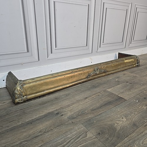Antique brass fire fender - brass,