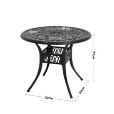 Cast Aluminium Garden Table and Chairs Metal Outdoor Furniture Bistro Dining Set