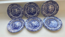 6 Spode Italian Pattern Blue