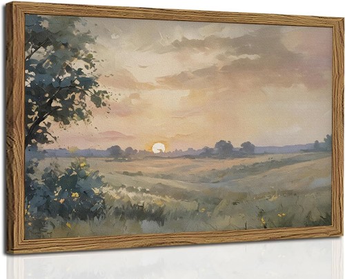 Sunset landscape canvas - canvas, wall