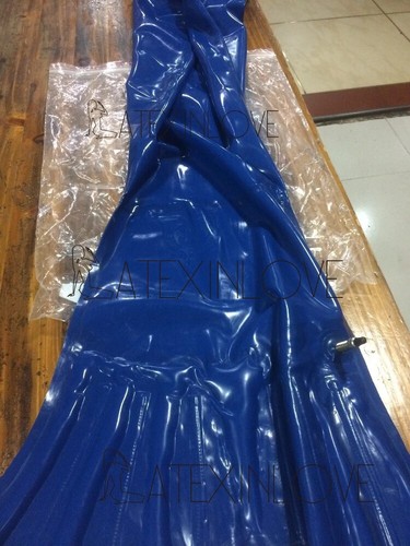 Sexy blue latex mermaid - blue,