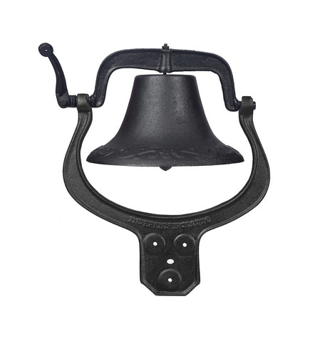 Large cast iron dinner bell - cast,