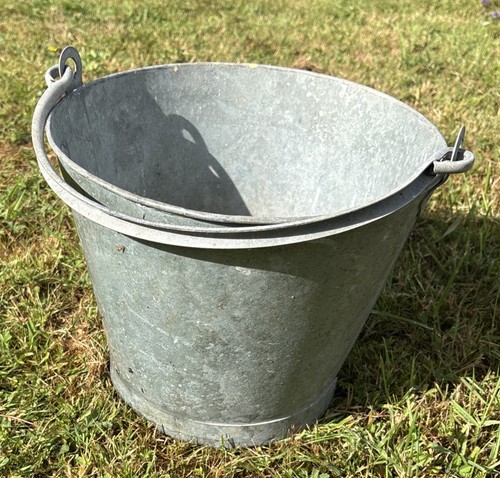 Vintage galvanised bucket - vintage,