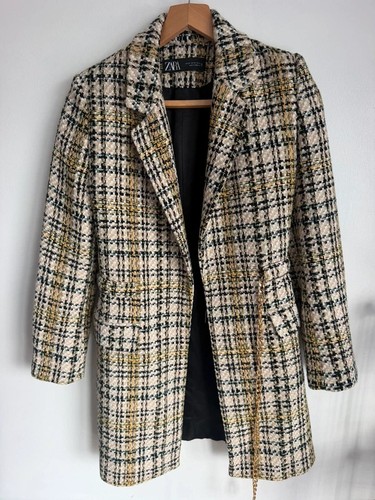 Zara tweed check - tweed, longline