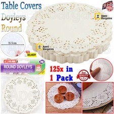 125pk White Paper Doilies 4.5