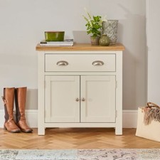 Cotswold Cream Painted 2 Door 1 Drawer Small Sideboard - WT27