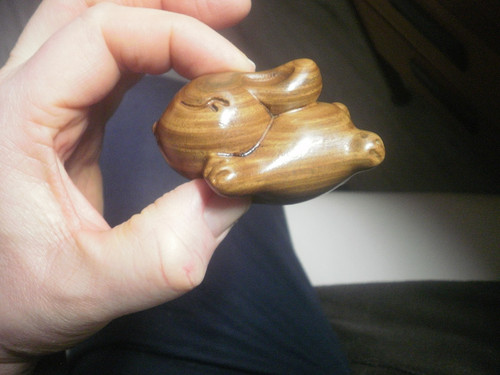 Carved solid wood - , rabbit