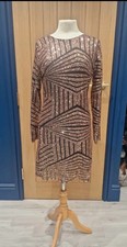 Eye Catching Zara Sequin Backless Dress Size 8