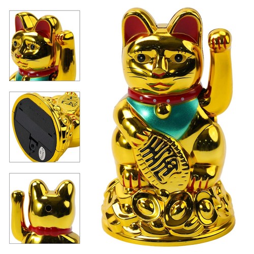Golden waving lucky cat for - lucky,