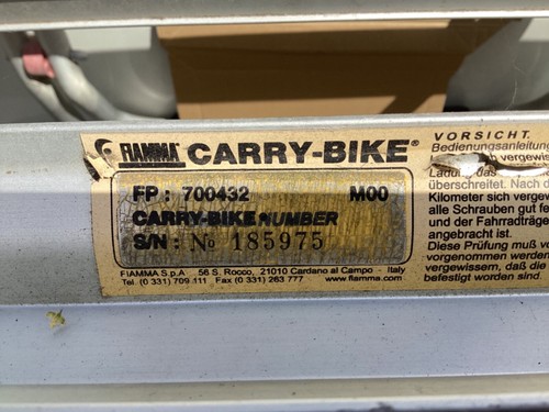 Cycle rack fiamma carry - cycle,