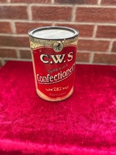Antique CWS Superior Confectionary Tin. 1920s