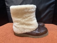 UGG Maylin Chestnut Brown Leather Sheepskin Boots Women’s Size 8 1001761 Rare