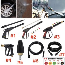 4000PSI High Pressure Washer Spray Gun Washing Hose 5 Nozzles For Car Jet Lance