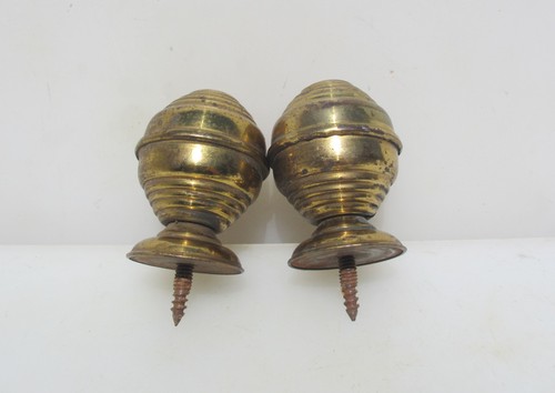 Victorian brass curtain pole - brass,