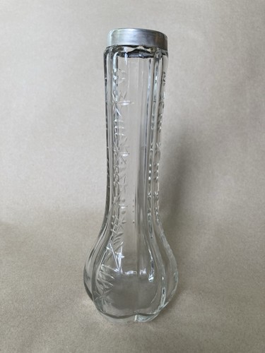Edwardian cut glass bud vase - glass,