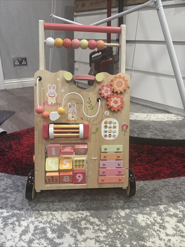 Wooden walker for babies - wooden, 12