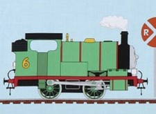 Fabric Picture Panel - Thomas The Tank Engine - Percy - 100% Cotton - 26 x 21 cm