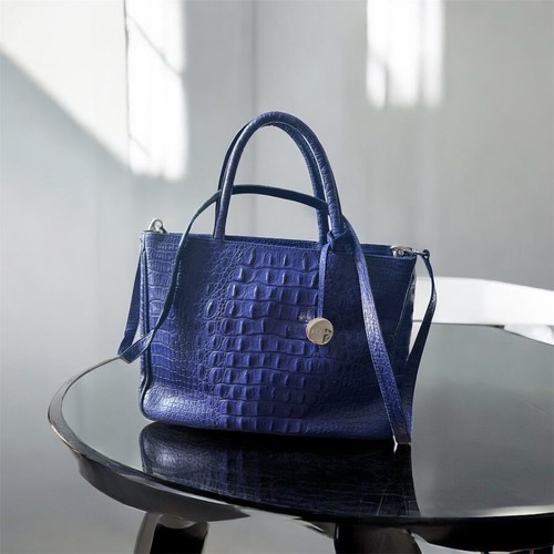Furla blue croc - furla, embossed