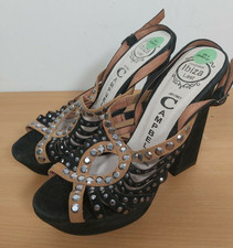 JEFFREY CAMPBELL Ibiza Last Ankle Strap Block Heel Shoes BNWOB Size UK 4 / EU 37