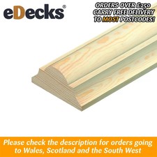 Pine Astragal / Dado Rail Moulding 41mm x 20mm x 2.4m TM480 Pack Sizes