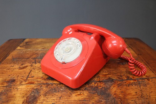 Red gpo rotary - red, telephone