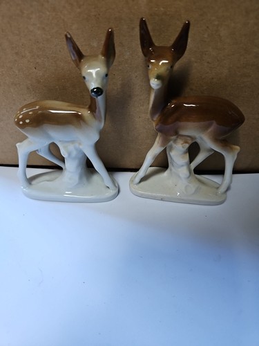 Pair vintage doe deer - of,