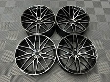 21" x4 New Porsche Macan Spyder Style Alloy Wheels Gloss Black Polished 9J 10J