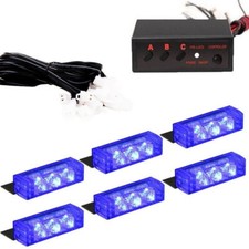 18 LEDs Car Blue Strobe Emer