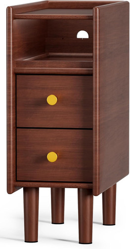 Compact solid wood nightstand - solid,