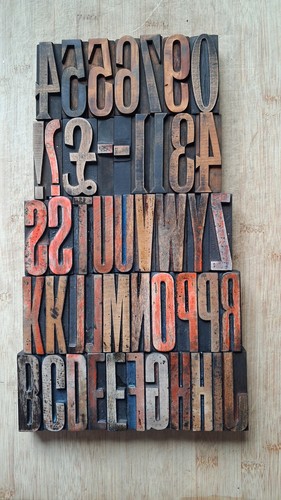 Vintage wooden letterpress - wooden,