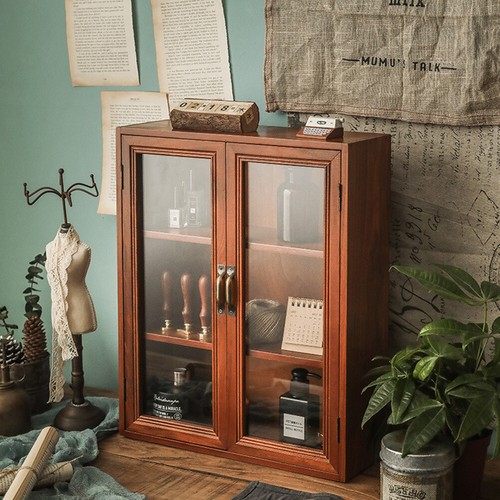 Transparent display case wood - transparent,