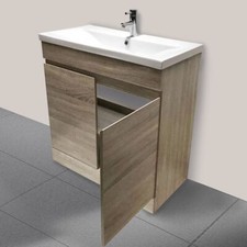 Gloss White Light Grey Oak Bathroom Floor Standing Vanity Unit Basin Furniture