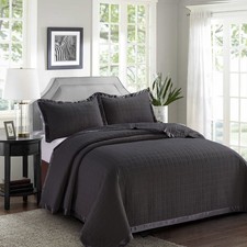 New soft Luxury Comforter Bed Set Quilted Osca Bedspread Throw Double King Size*