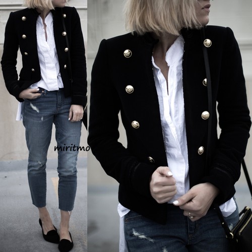 A643 zara short blazer black - blazer,