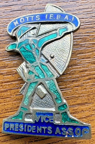 Notts eba archer enamel badge - eba,