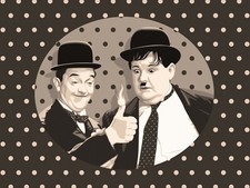 Laurel & Hardy 22x28" Pop Art - Ltd. Ed. Fine Art Print Signed by John Lathrop