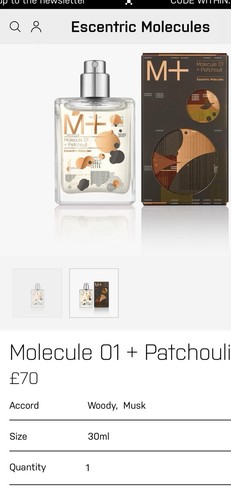Escentric molecules - molecules, m+
