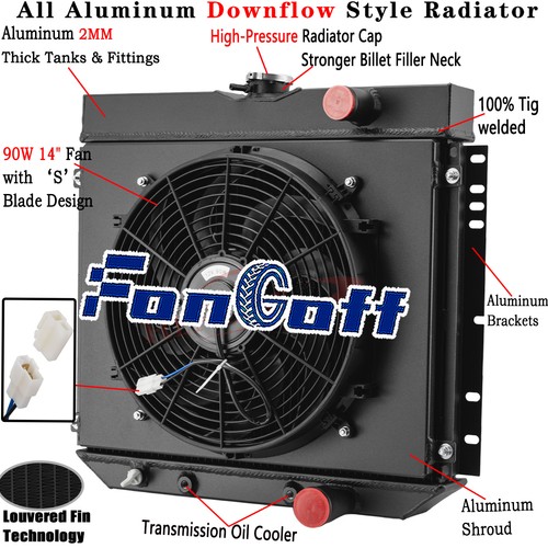 Rows radiator shroud fan - radiator, +