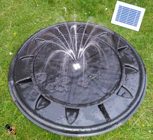 Pebble pool solar fountain - solar,