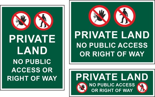 Private land public access - land, no