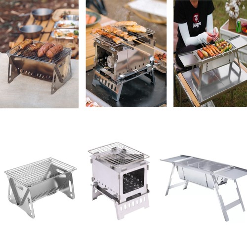 Folding campfire grill - folding,
