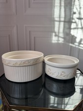 Set of Two Deep Dishes Simpsons Ovenstone Cookware England Ceramic Casserole Pot